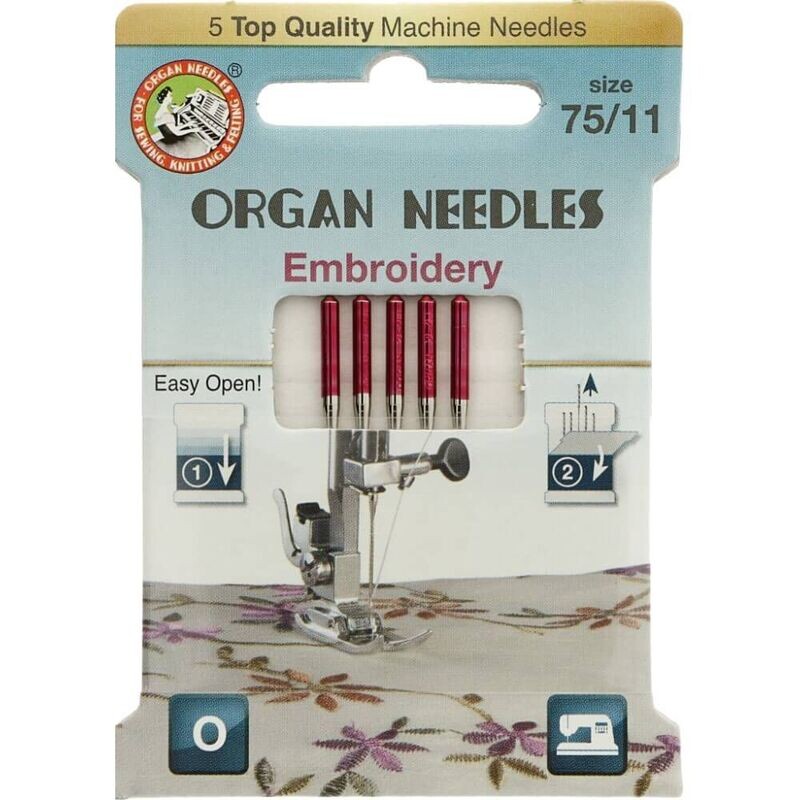 Embroidery Needles | Organ Sewing Needles Eco-Pack | Pack of 5