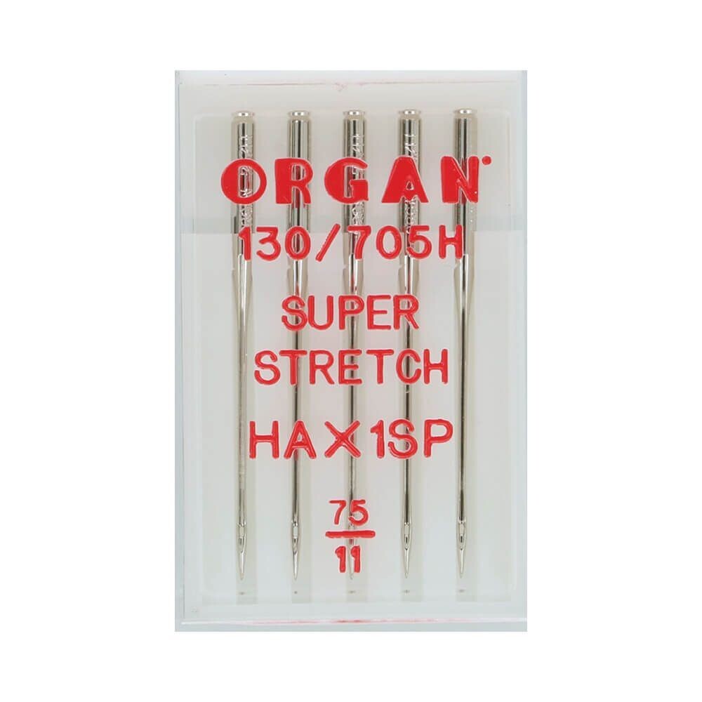 Super Stretch Needles, Various Sizes | Organ Sewing Needles Box Pack | Pack of 5