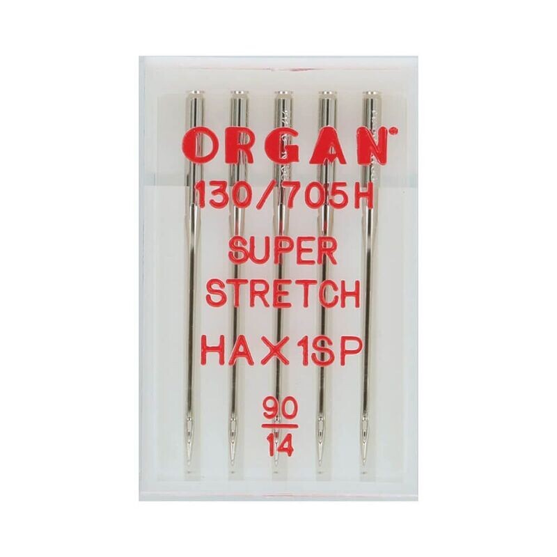 Super Stretch Needles, Various Sizes | Organ Sewing Needles Box Pack | Pack of 5