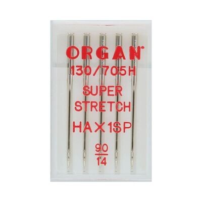 Super Stretch Needles, Various Sizes | Organ Sewing Needles Box Pack | Pack of 5