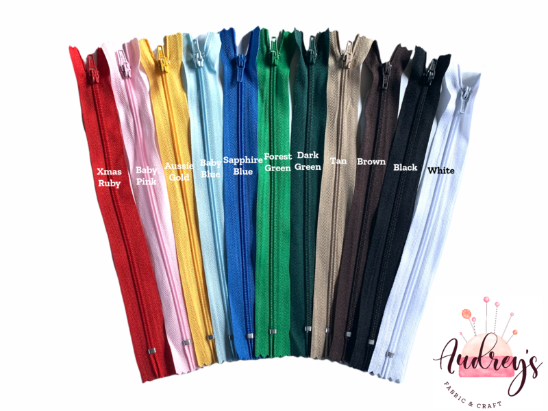 20cm (8&#39;&#39;) Closed-End Dress Zippers, #3 | Nylon