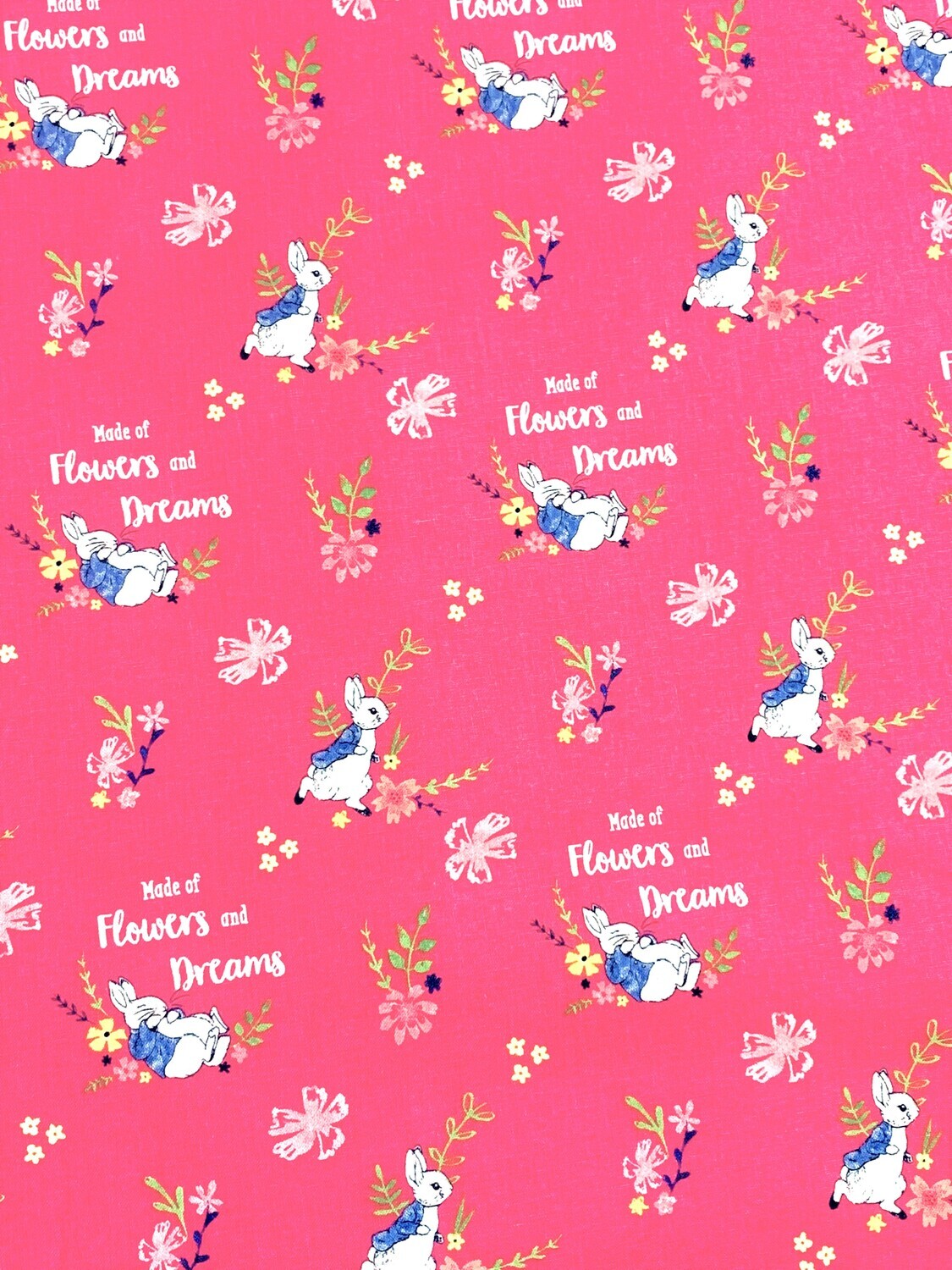 Peter Rabbit, Flowers &amp; Dreams | Licensed Quilting Cotton | 112cm wide