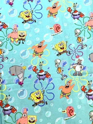 Spongebob &amp; Friends | Extra-Wide Custom Quilting Cotton Woven Fabric | 145cm wide