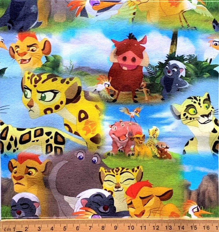 The Lion King | Cotton Lycra Panel | 17 x 17cm