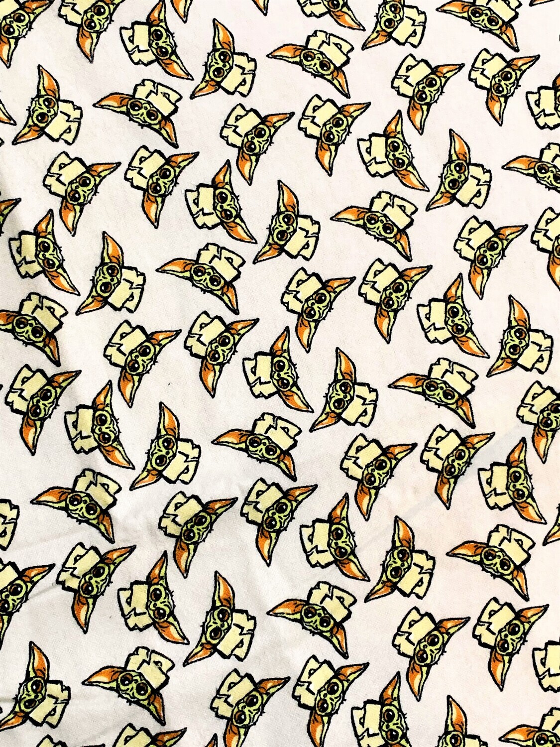 Baby Yoda Toss | Licensed Cotton Flannelette | 112cm wide - 0.4m Piece