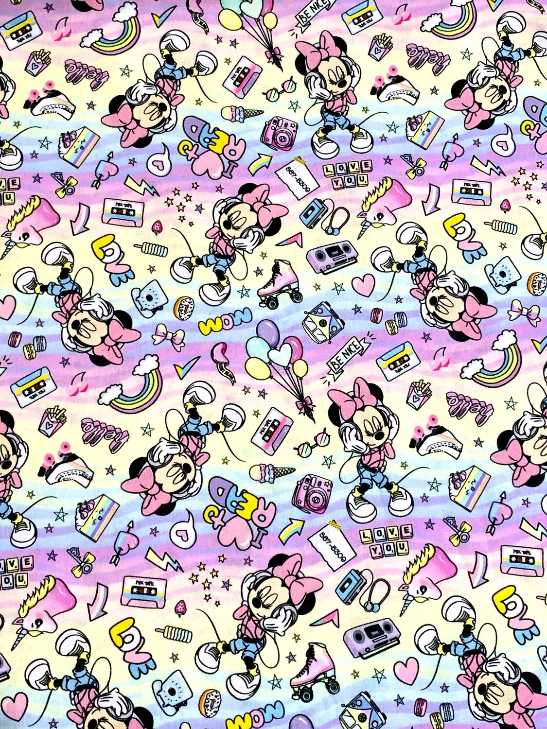 Minnie Mouse Music | PRE-ORDER Cotton Woven | 142cm wide