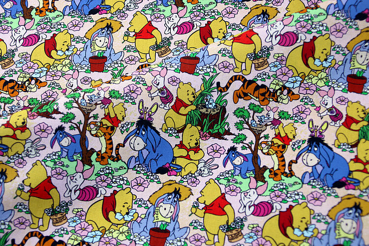 Winnie the Pooh, Pink | PRE-ORDER Cotton Woven | 142cm wide