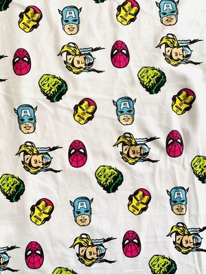 Marvel Avengers Toss | Licensed Lightweight Cotton French Terry, 190gsm | 180cm Wide