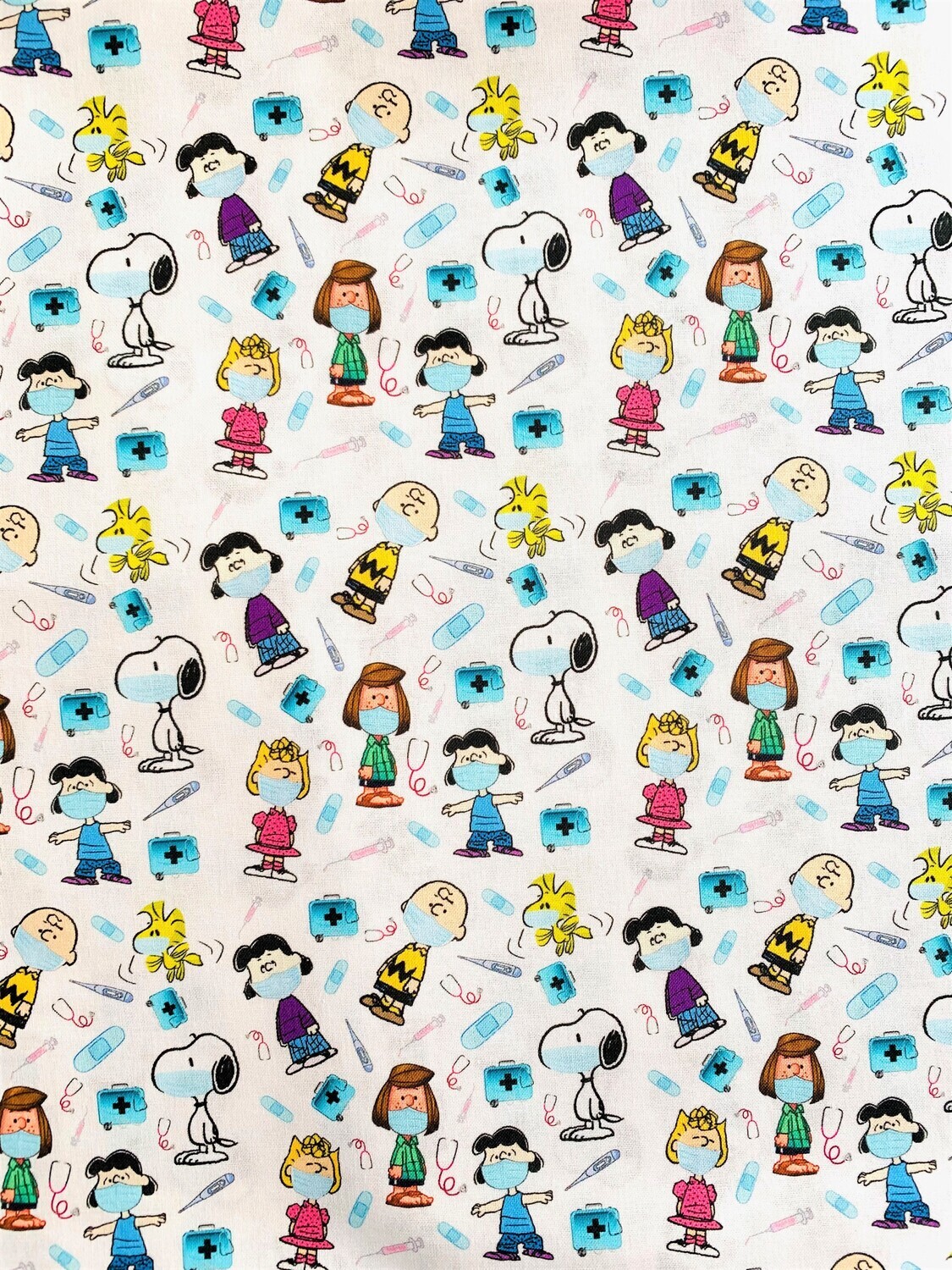 Snoopy Masks Toss | Custom Quilting Cotton | 145cm wide - 1m Piece