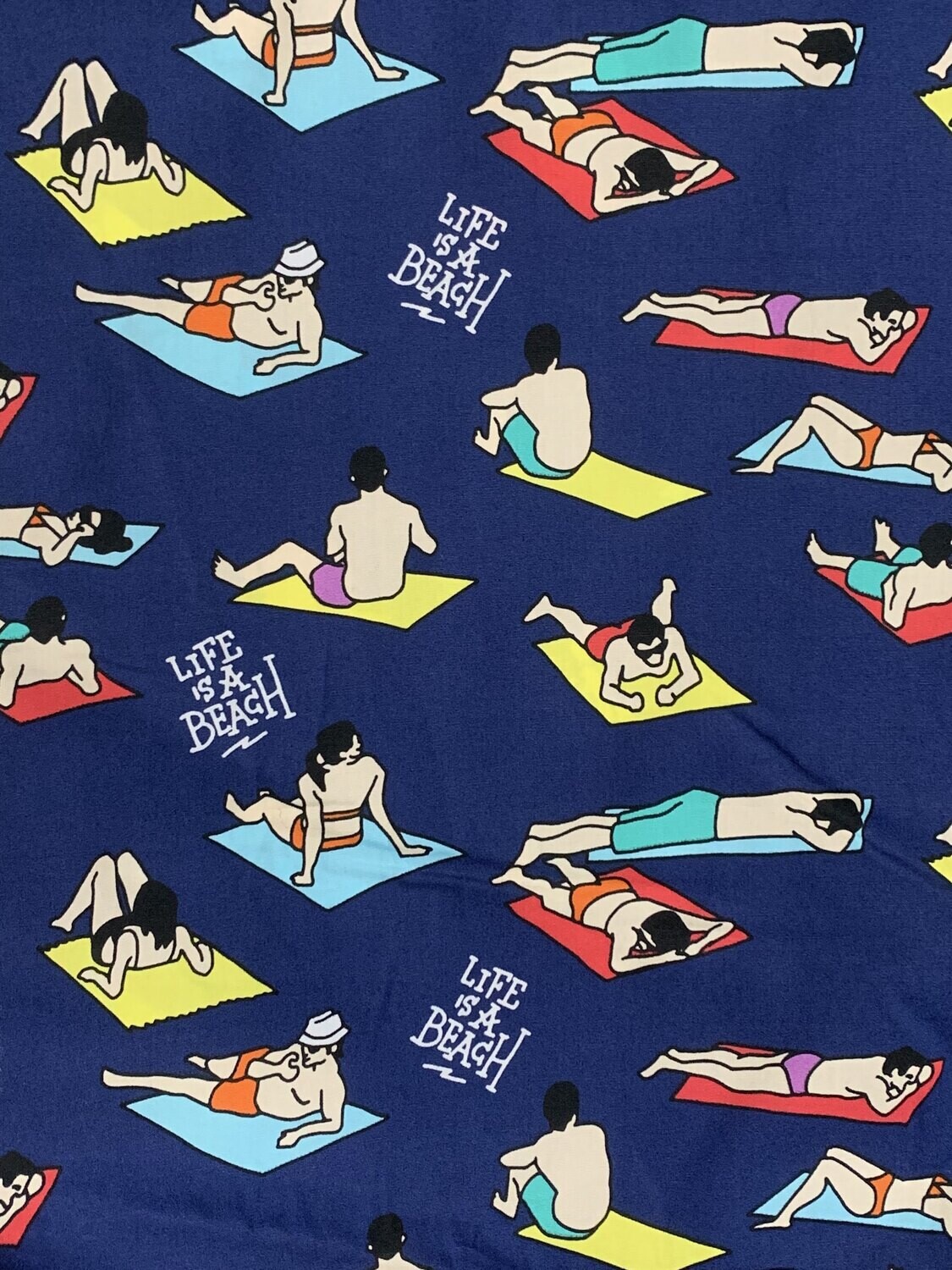 Life is a Beach | Cotton Poplin | 148cm wide - 1.3m Piece