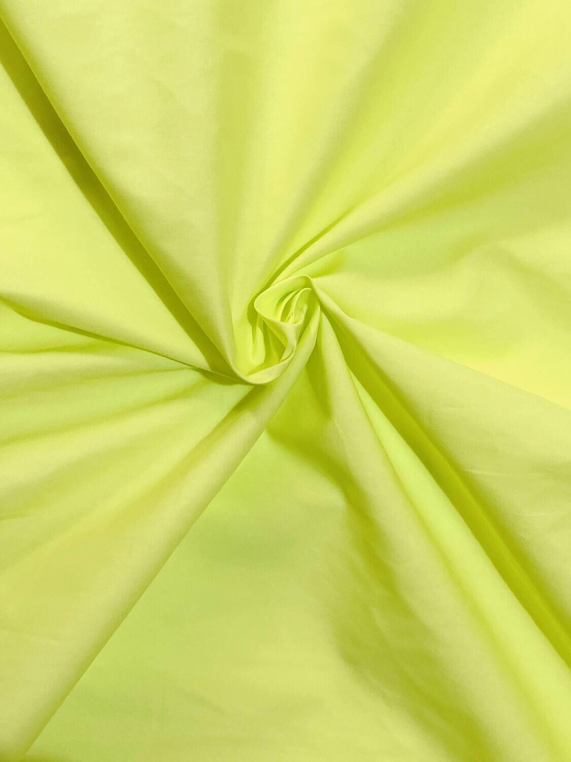 Neon Green | Cotton Poplin Solid | 150cm wide - 0.45m Piece