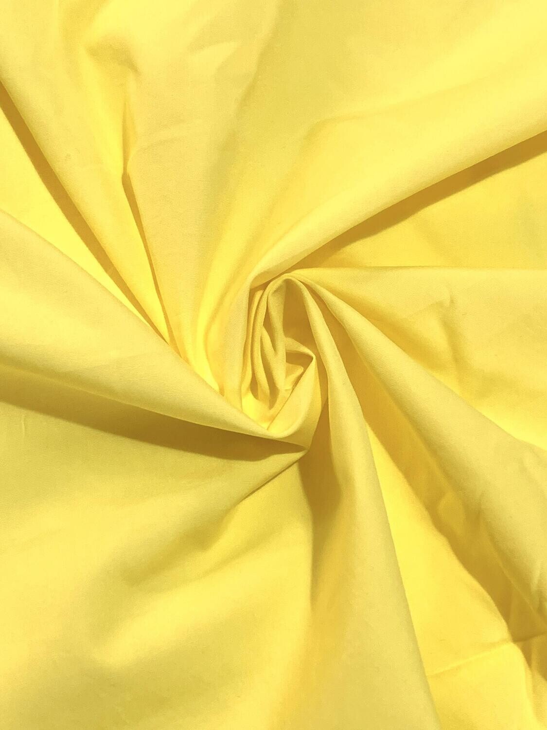 Yellow | Cotton Poplin Solid | 150cm wide - 1.4m Piece