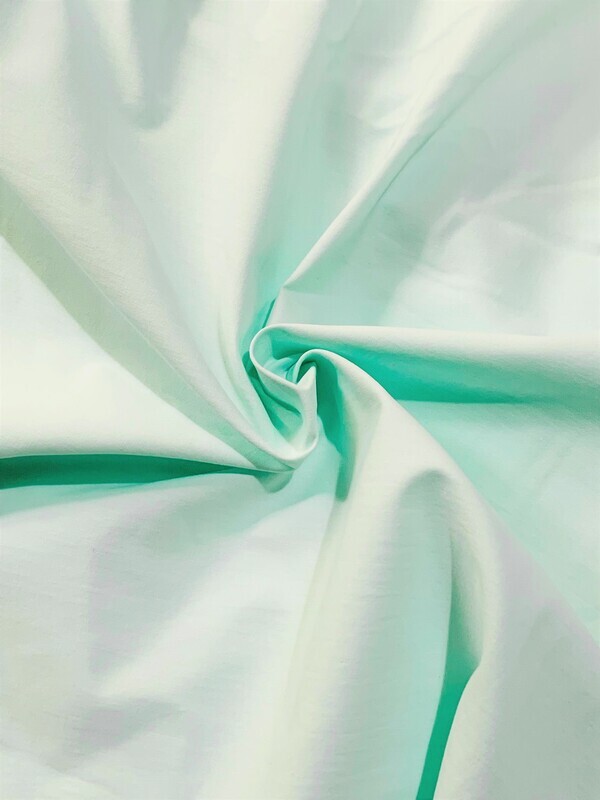 Light Aqua | Washed-look Cotton Poplin Solid | 160cm Wide
