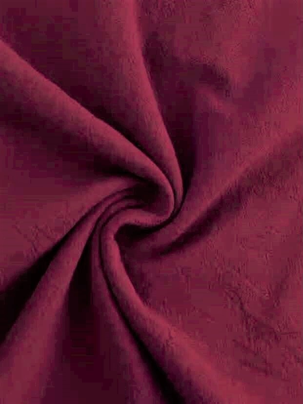 Wine | Washed Linen-Look Cotton Solid |140cm wide