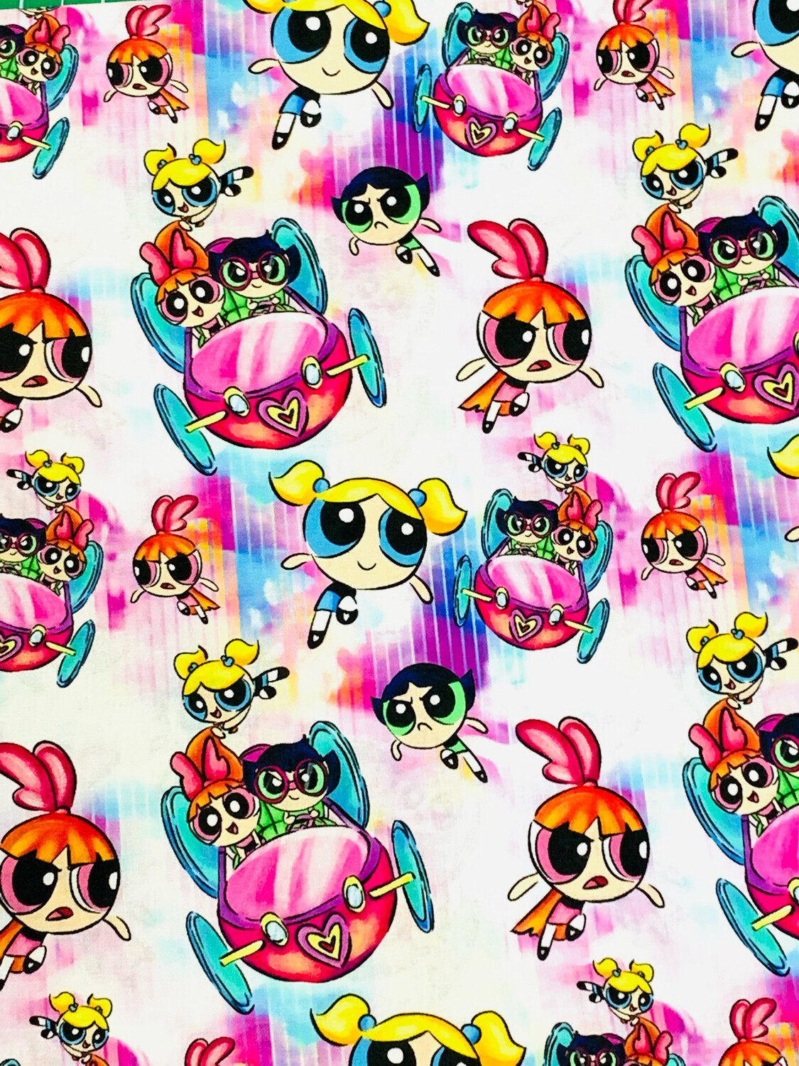 Powerpuff Girls in Action | Custom Quilting Cotton | 145cm wide - 1m Piece