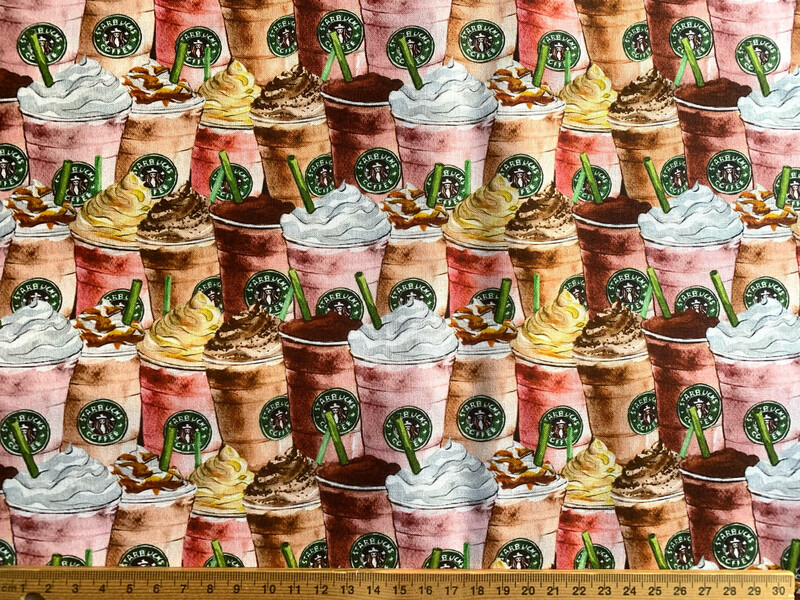 Frappucinos Stacked | Custom Quilting Cotton | 140cm wide