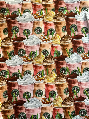 Frappucinos Stacked | Custom Quilting Cotton | 140cm wide