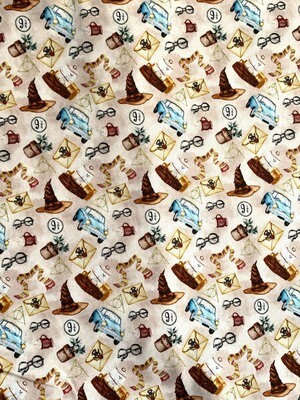 Harry Potter, Watercolour | Extra-Wide Custom Quilting Cotton Woven Fabric | 145cm wide