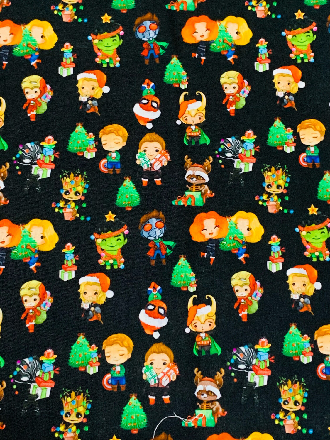 Marvel Christmas, Kawaii | Custom Quilting Cotton | 145cm wide - 1.4m Piece
