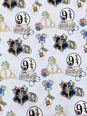 Harry Potter, Blue Polka | Custom Quilting Cotton | 145cm wide