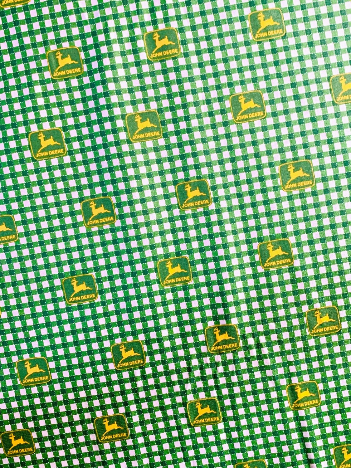 JD Gingham, John Deere | Licensed Quilting Cotton | 112cm wide