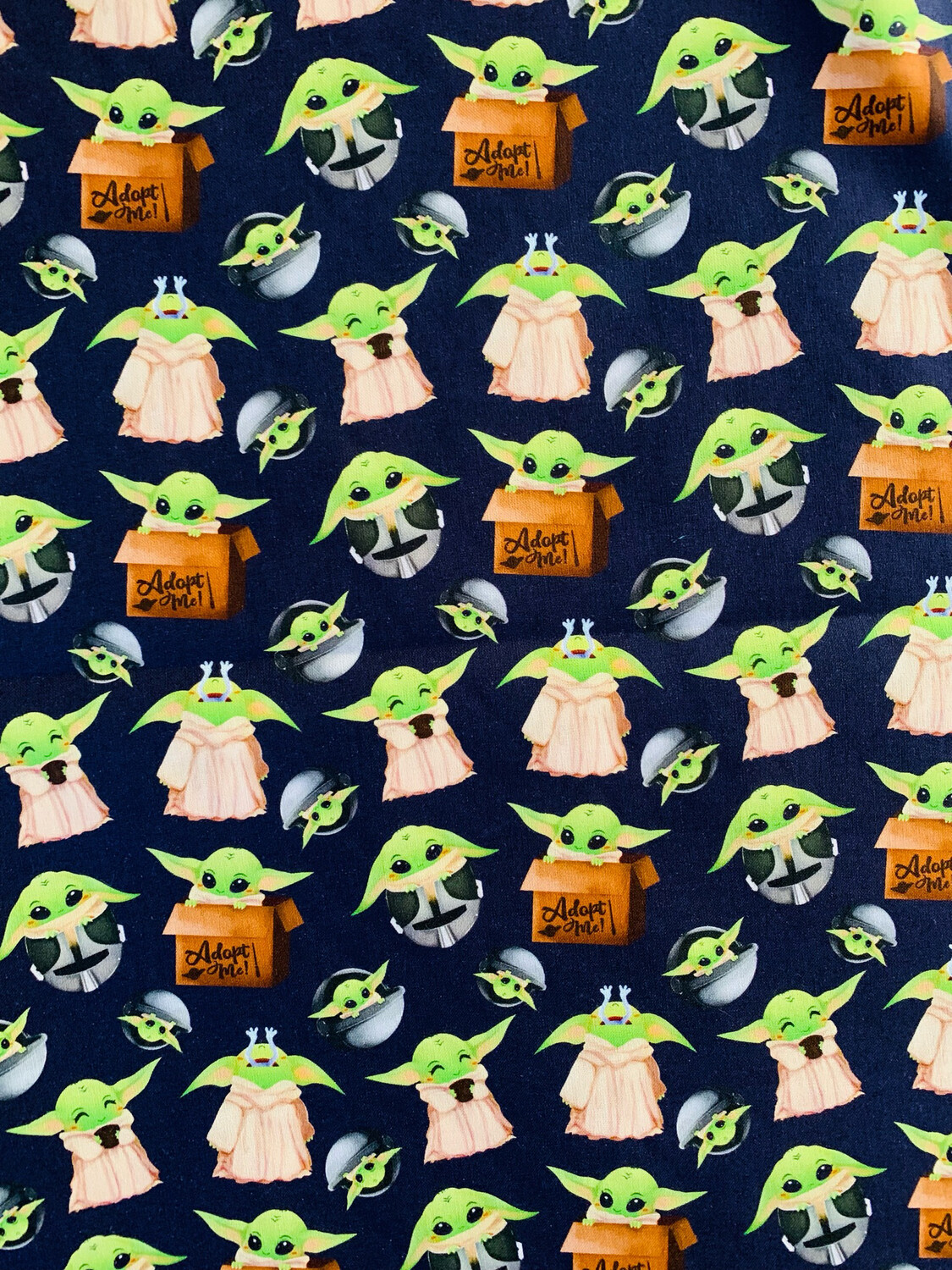 Baby Yoda, Adopt Me! | Digital Print Custom Quilting Cotton | 145cm wide