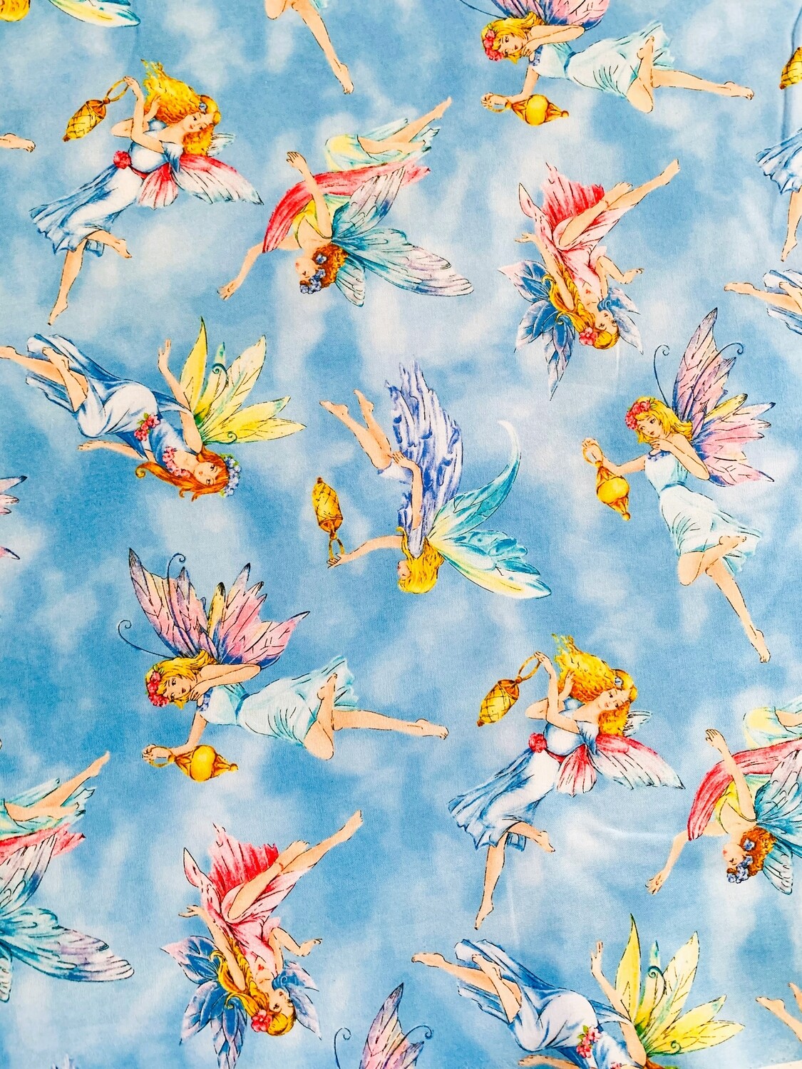 Fairy Garden Fairies | Quilting Cotton | 112cm Wide - 0.85m Piece