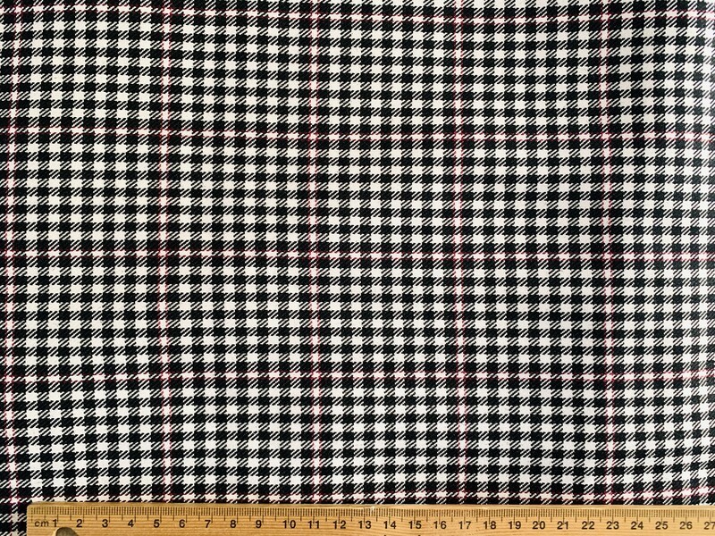 Houndstooth Plaid | Suiting Fabric | 145cm Wide