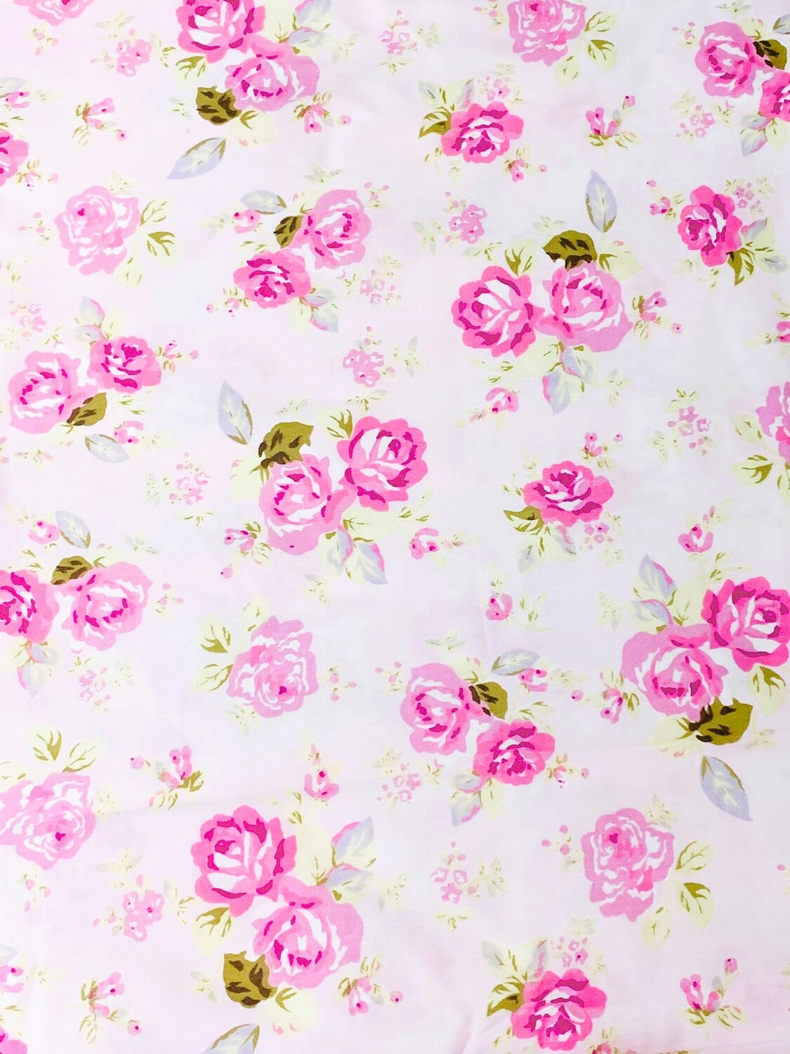 Classic Pink Roses | Twill-weave Cotton Woven | 160cm wide