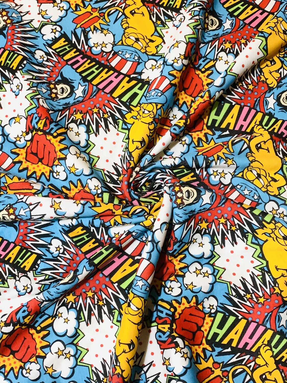 Captain America &amp; Garfield Mashup | Licensed Cotton Jersey, 175gsm | 185cm Wide - 1m Piece