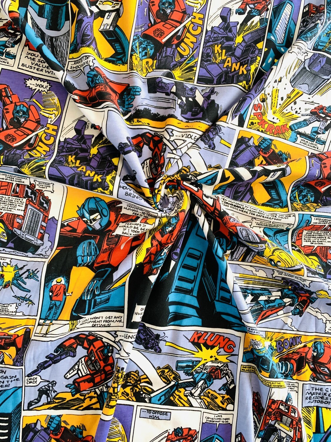 Transformers Comics | Licensed Cotton Jersey, 165gsm | 175cm Wide
