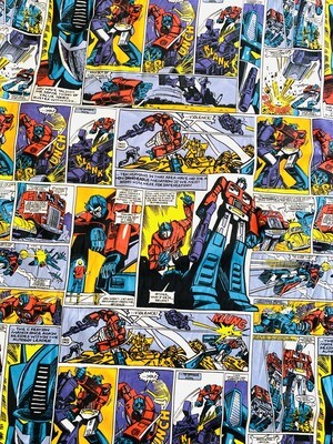 Transformers Comics | Licensed Cotton Jersey, 165gsm | 175cm Wide