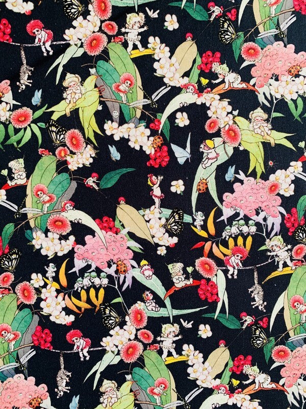 Native Berries Dark Navy, May Gibbs | Licensed Quilting Cotton | 112cm wide