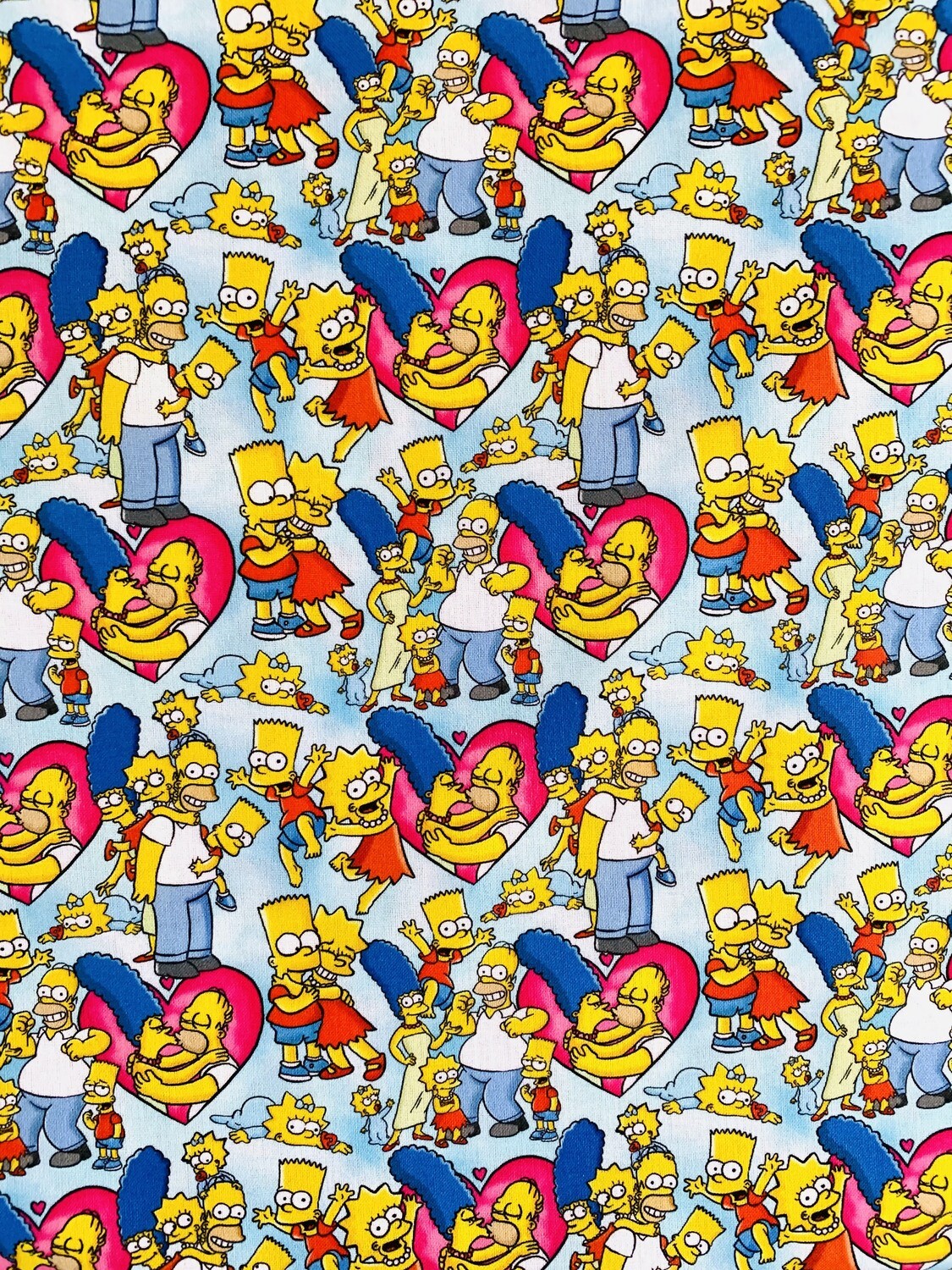 The Simpsons Kiss | Custom Quilting Cotton | 145cm wide - 0.5m Piece