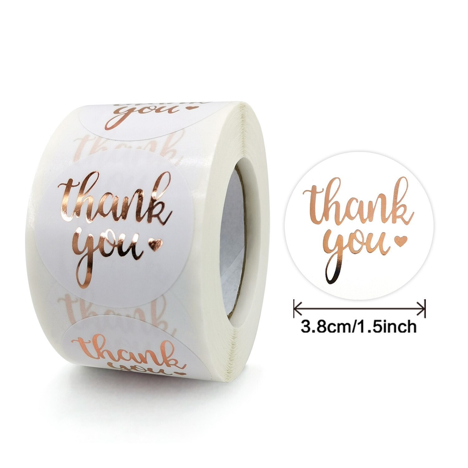 "Thank You", Classic | 1.5'' (38mm) Scrapbooking Gift Wrapping Sticker