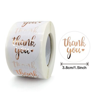 &quot;Thank You&quot;, Classic | 1.5&#39;&#39; (38mm) Scrapbooking Gift Wrapping Sticker