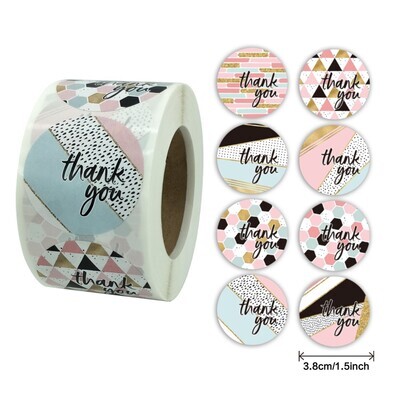 &quot;Thank You&quot; Modern | 1.5&#39;&#39; (38mm) Scrapbooking Gift Wrapping Sticker