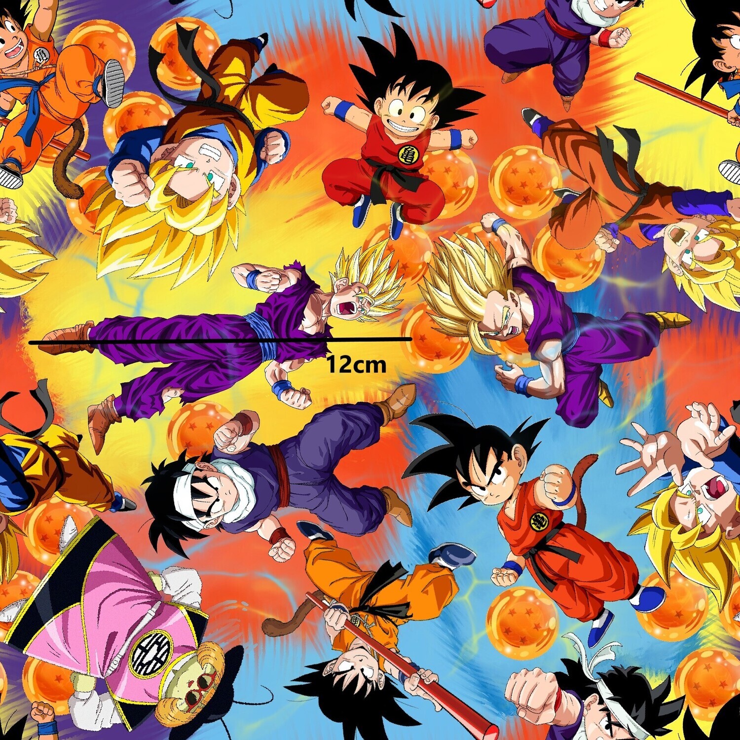 Dragon Ball Z Toss | Custom Cotton Woven | 145cm wide