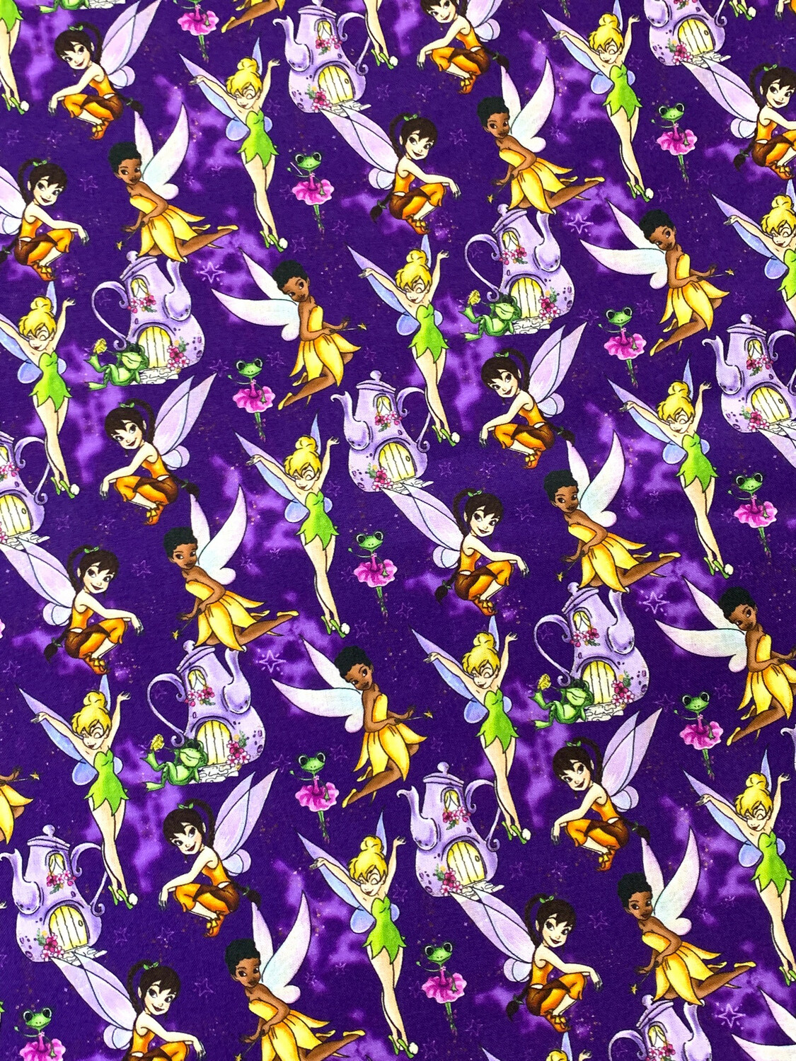 Tinkerbell, Deep Purple | Digital Print Custom Quilting Cotton | 145cm wide