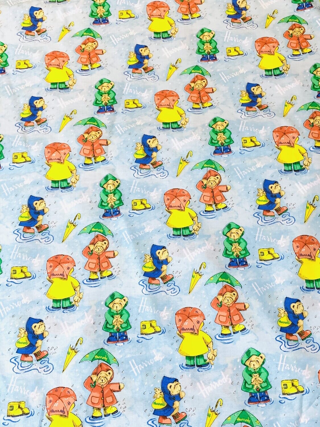 Paddington, Fun in the Rain | Licensed Cotton Woven | 145cm Wide - Pre-cut Yardage Pieces