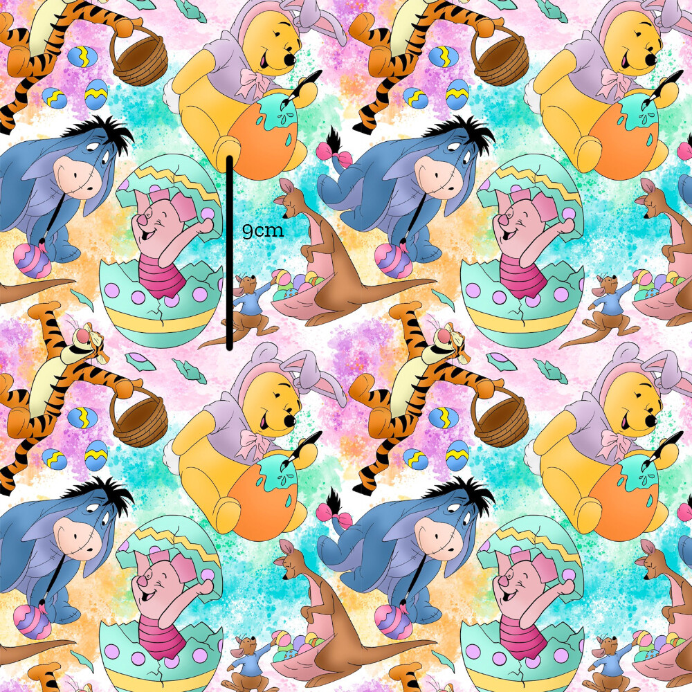 Pooh & Friends Easter | Digital Print Custom Quilting Cotton | 145cm wide