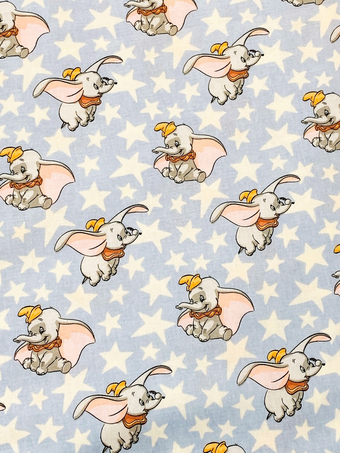 Dumbo, Blue Stars | Licensed Quilting Cotton | 112cm wide
