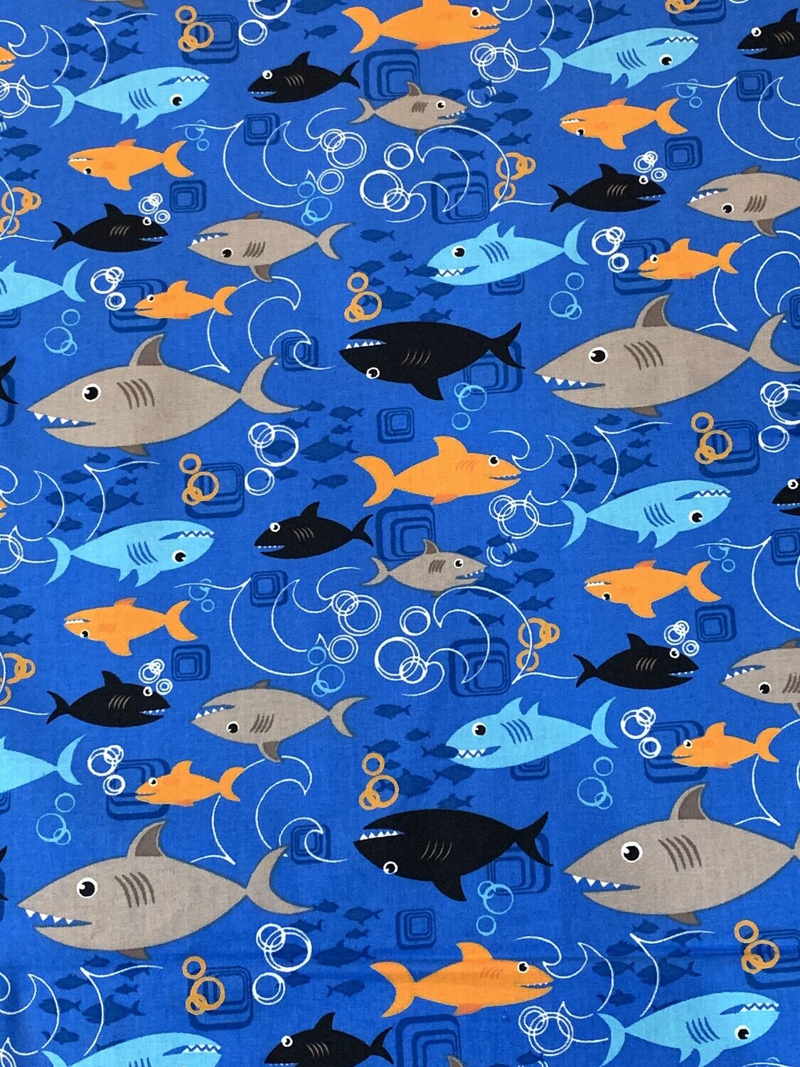 Swimming Sharks | Quilting Cotton | 112cm wide