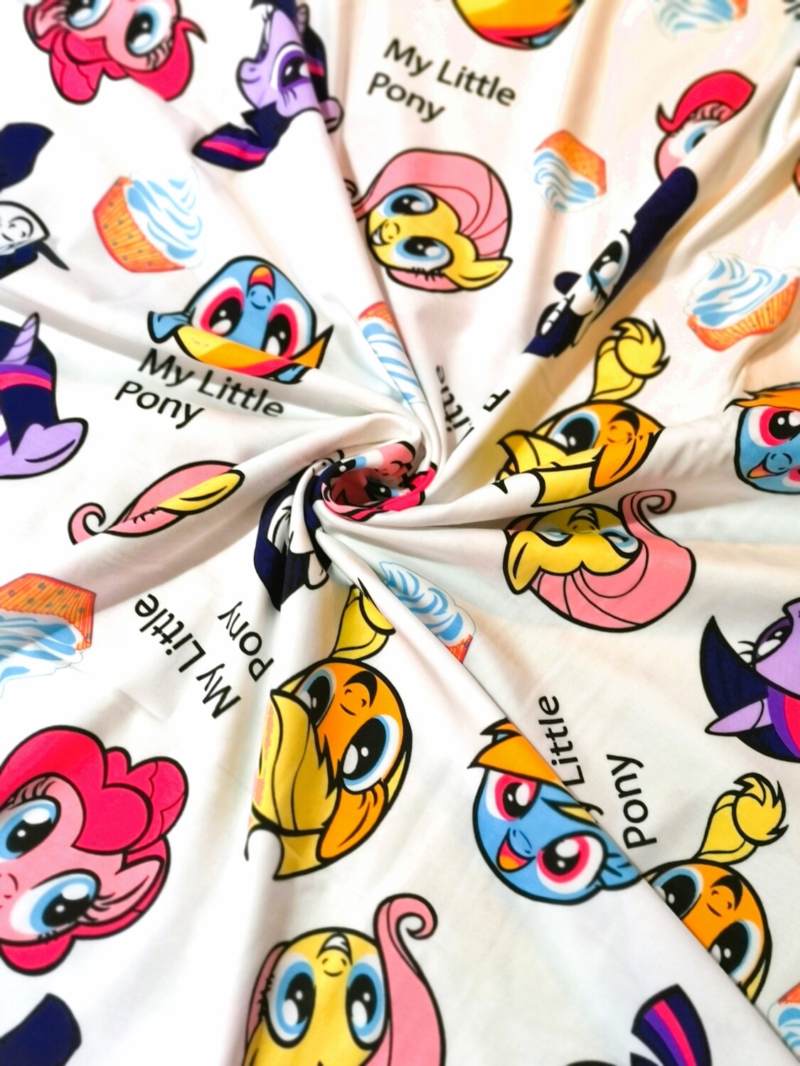 My Little Pony Toss | Licensed Cotton Lycra, 185gsm | 180cm Wide