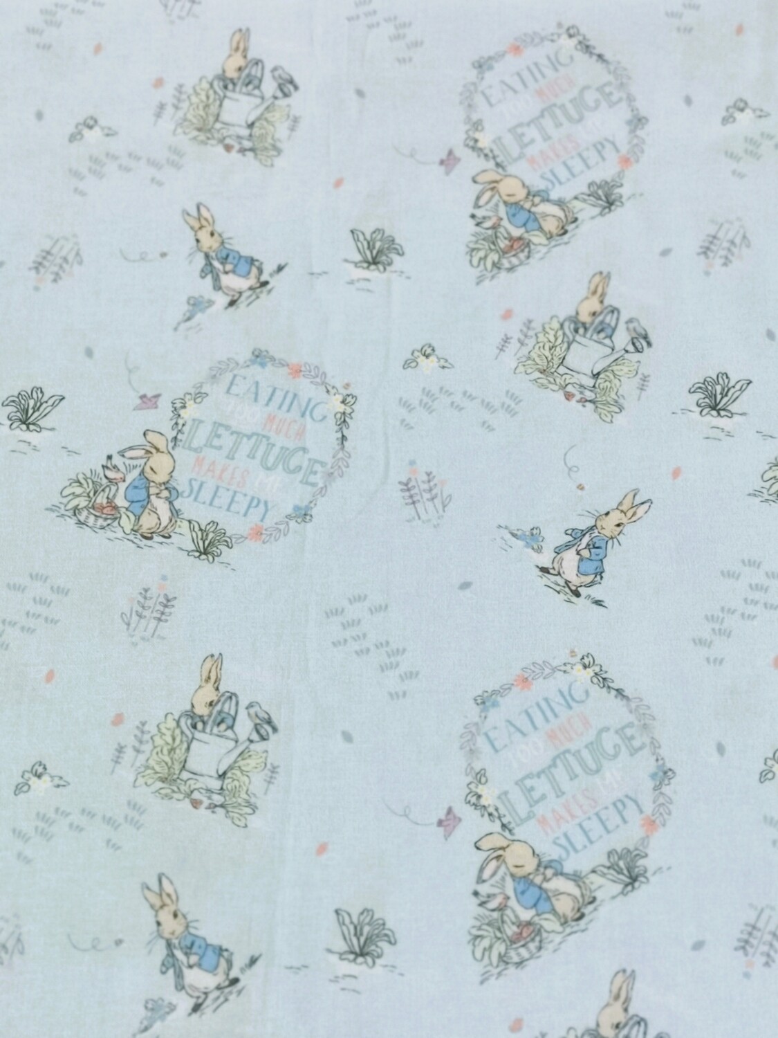 Peter Rabbit, Sleepy Lettuce | Licensed Quilting Cotton | 112cm wide