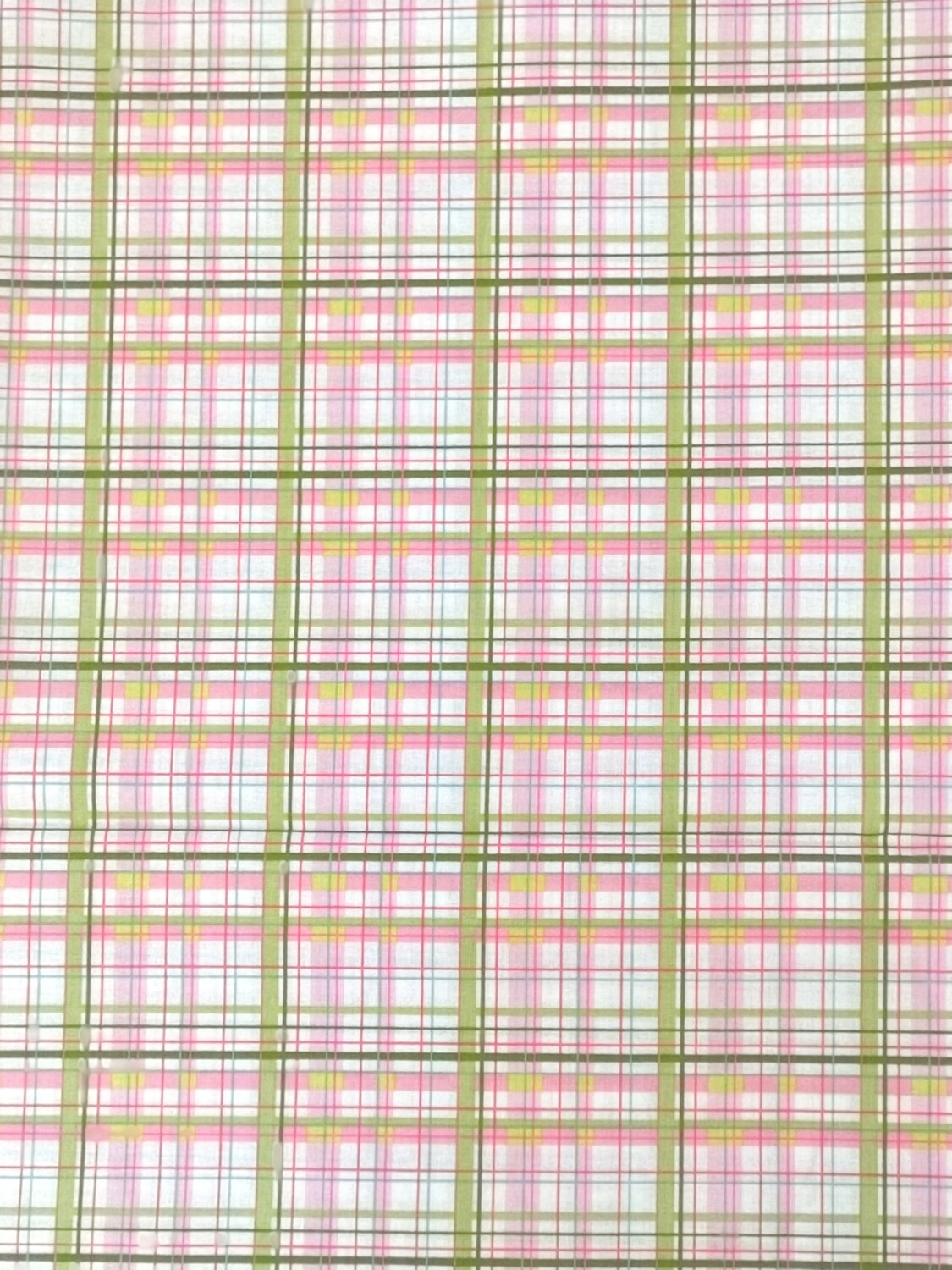 Pink &amp; Green Plaid | Quilting Cotton | 112cm wide - 0.45m Piece