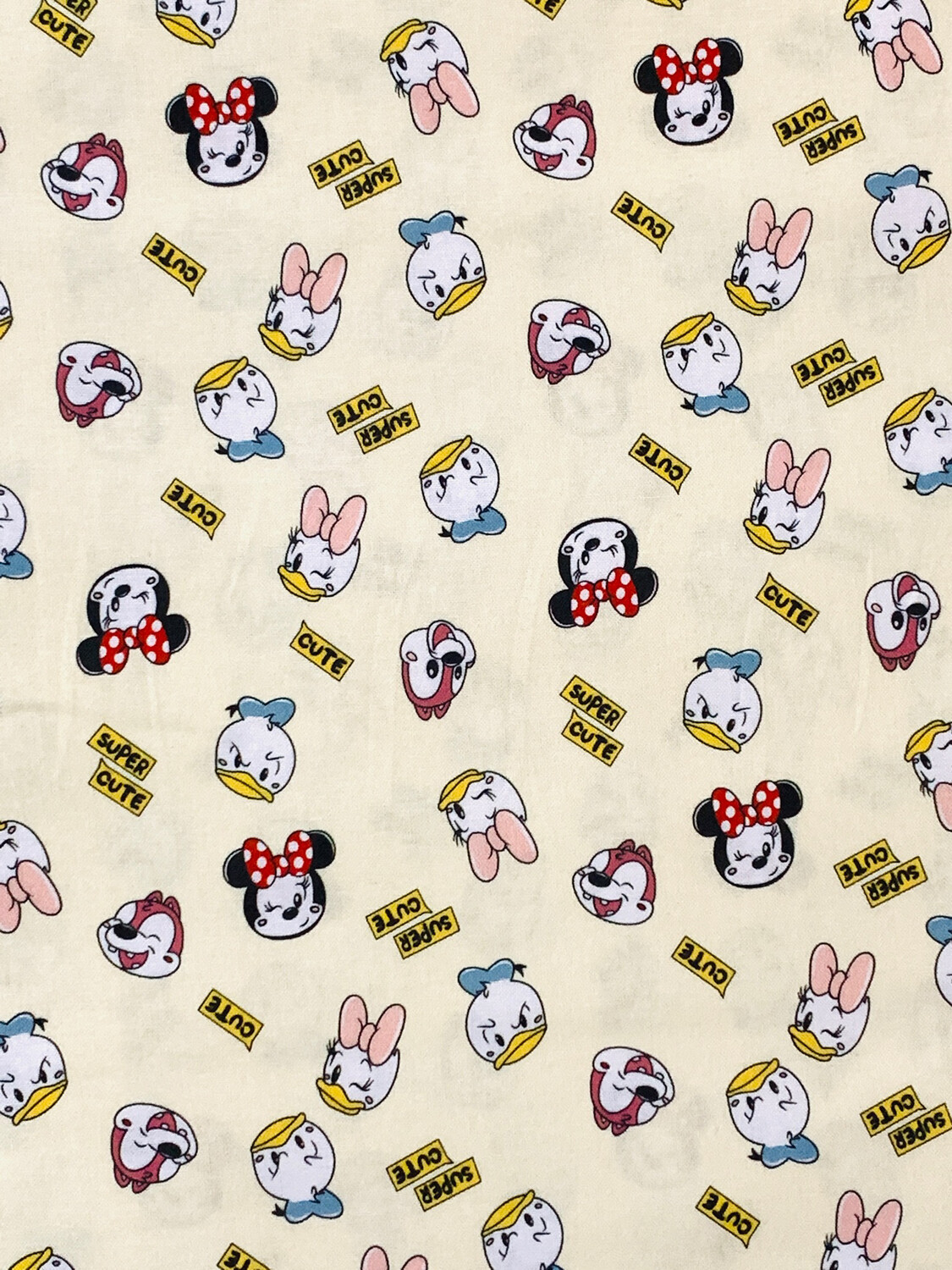 Mickey &amp; Friends Kawaii Toss | Licensed Quilting Cotton | 112cm wide - 0.5m Piece