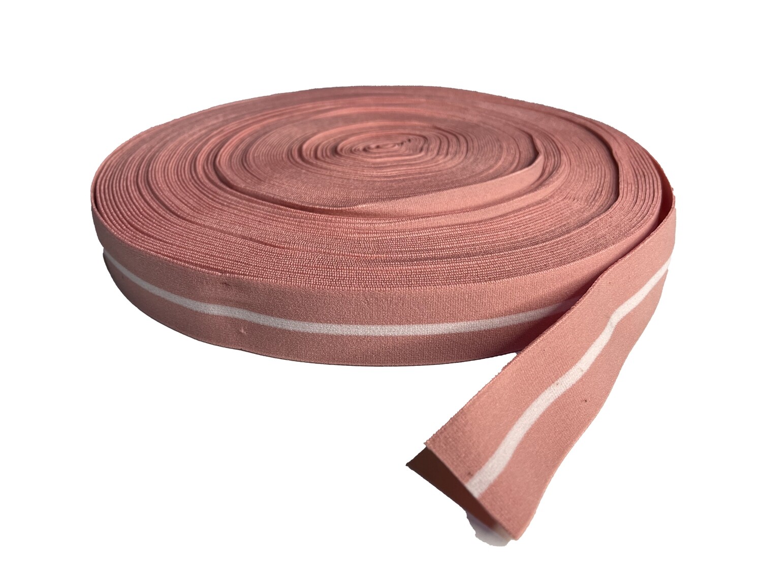 Pink &amp; White | Soft Waistband Elastic | 25mm Wide