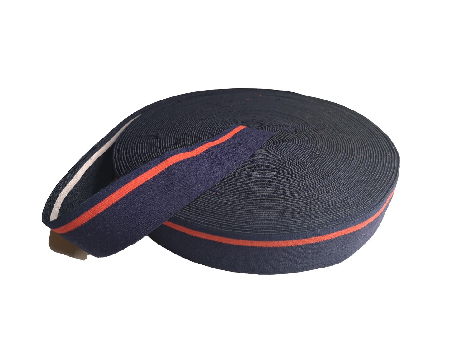 Striped Navy | Soft Waistband Elastic | 35mm Wide