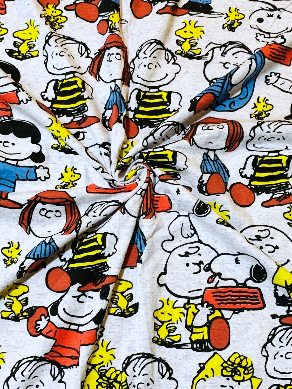 Snoopy & Friends | Licensed Cotton Lycra, 200gsm | 170cm Wide